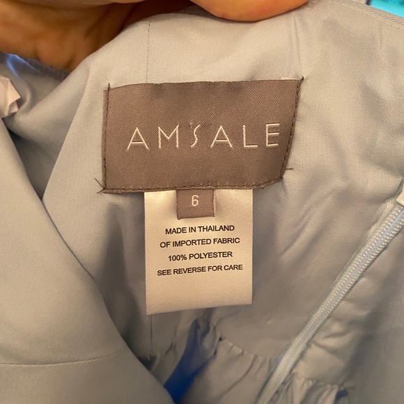 Amsale Rene Dress in Ice - Picture 5 of 6